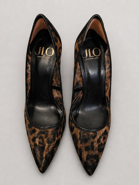 Jennifer Lopez Shoes - JLO Jennifer Lopez Y2K Leopard Mesh Pointed Toe Stiletto Pumps 9